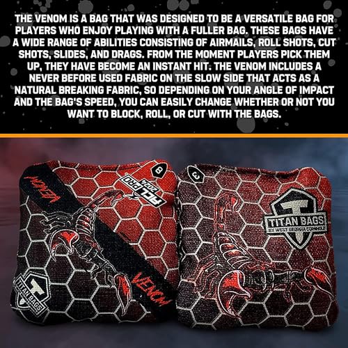 ACL-Pro Approved Venom Cornhole Game Set - Death Red