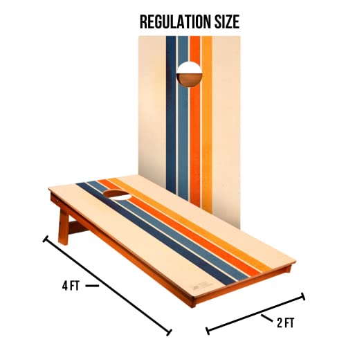 ACA Vintage Striped Regulation Cornhole Game Set