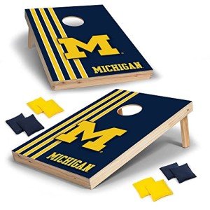Michigan Wolverines Solid Wood Cornhole Game Set