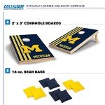 Michigan Wolverines Solid Wood Cornhole Game Set