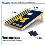 Michigan Wolverines Solid Wood Cornhole Game Set