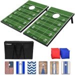 Football Design Cornhole Game Set with Carry Case