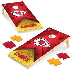 Kansas City Chiefs Solid Wood Cornhole Set