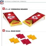 Kansas City Chiefs Solid Wood Cornhole Set