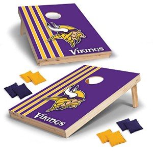 Minnesota Vikings Solid Wood Cornhole Game Set