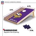 Minnesota Vikings Solid Wood Cornhole Game Set