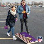 Minnesota Vikings Solid Wood Cornhole Game Set