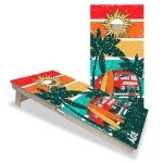 Beach Van Pro Cornhole Boards - No Bounce!