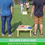 Premium Solid Wood Cornhole Set - 8 Toss Bags, 4ft x 2ft/3ft Game Boards