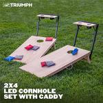 Triumph Sports LED Cornhole Set with Caddy