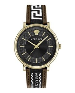 Versace Men's 42 mm Brown V-Circle Watch