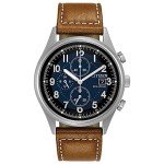 Citizen Eco-Drive Brown Leather Casual Watch for Men