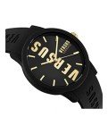 Versus Versace Men's Black Silicone Barbes Watch