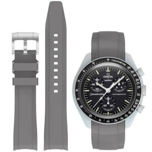 Tovimall Curved Silicone Strap for Moonswatch