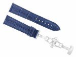24MM Blue Leather Watch Band for Patek Philippe