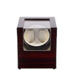 Luxury Wooden Double Watch Winder with Quiet Motor