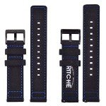 Ritche 20mm Canvas Watch Bands for Men