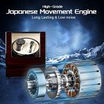 Luxury Wooden Double Watch Winder with Quiet Motor