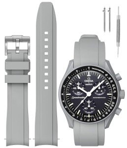 Curved Silicone Replacement Strap for Moonswatch