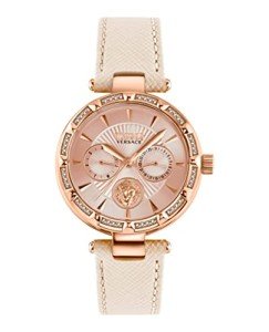 Versus Versace Sertie Luxury Watch with Beige Strap