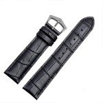 Black/Brown Leather Watch Band Strap for Patek Philippe