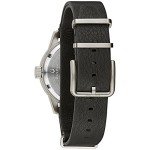 Bulova Automatic Black Leather NATO Strap Watch