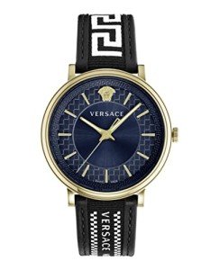 Versace Men's 42mm Blue V-Circle Watch