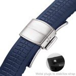 Wentokye Blue Rubber Watch Band for Patek Philippe