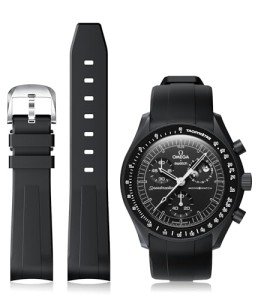 Black Fluororubber Band for Moonswatch Speedmaster
