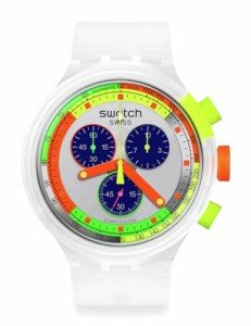 Swatch Neon Jelly Transparent Quartz Watch for Men