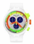 Swatch Neon Jelly Transparent Quartz Watch for Men