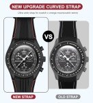 Moonswatch Silicone Strap for Men - White 20mm