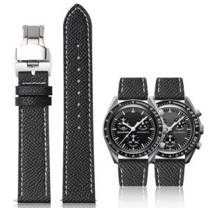 Quick Release Black Epsom Leather Watch Straps