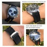 Men's 21mm Silicone Strap for Omega Speedmaster
