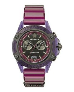Versace Icon Active Luxury Men's Watch with Burgundy Strap