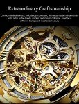 OUPINKE Men's Luxury Skeleton Mechanical Watch - Gold