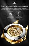 OUPINKE Men's Luxury Skeleton Mechanical Watch - Gold