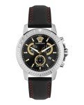 Versace Men's Black Chrono Watch, Stainless Steel