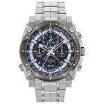 Bulova Precisionist Men's Chronograph Watch - Silver/Blue