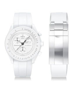 No Gap Silicone Strap for Moonswatch (White)