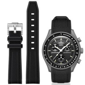 Curved Silicone Replacement Strap for Moonswatch