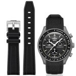 Curved Silicone Replacement Strap for Moonswatch