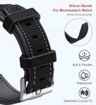 Curved Silicone Replacement Strap for Moonswatch