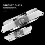 Silver Luxury Automatic Skeleton Watch for Men