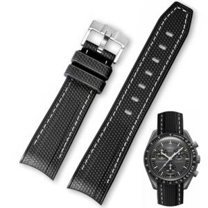 Omega MoonSwatch 20mm Curved Rubber Watch Band