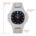 Charles Raymond Men's Bling Oblong Metal Watch