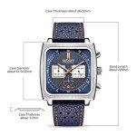 MEGIR Men's Blue Rectangle Quartz Sports Watch