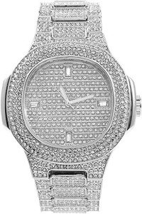 Charles Raymond Bling Oblong Metal Watch for Men