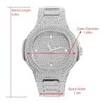 Charles Raymond Bling Oblong Metal Watch for Men