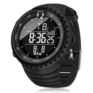 Men's Waterproof Digital Sports Watch with LED